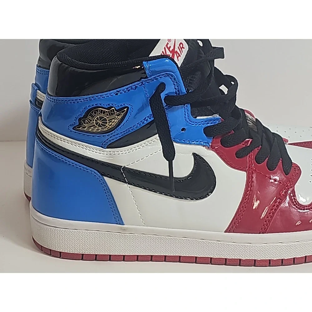 Air Jordan 1 Retro Mens Size 8 High OG Fearless Red/White/Blue/Black CK5666-100
